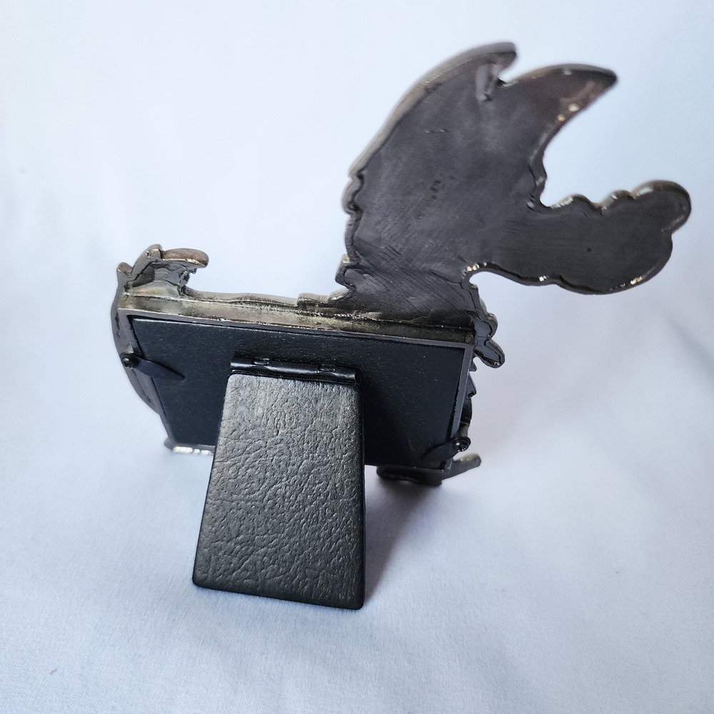 Vintage Cartoon Dog Pewter Tone Picture Frame 90s Funny Puppy Desk Decor 2"x3" - Picture 4 of 9